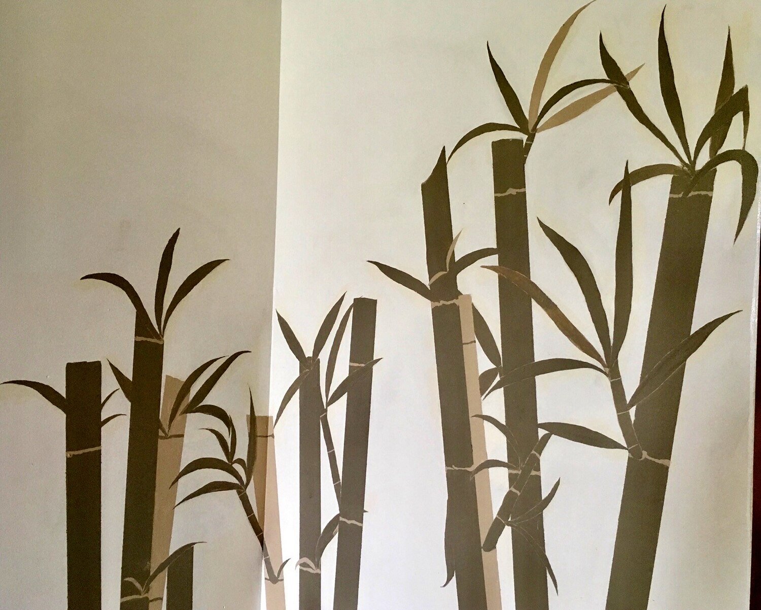Neutral Bamboo Mural, completed by Ennio Polanco