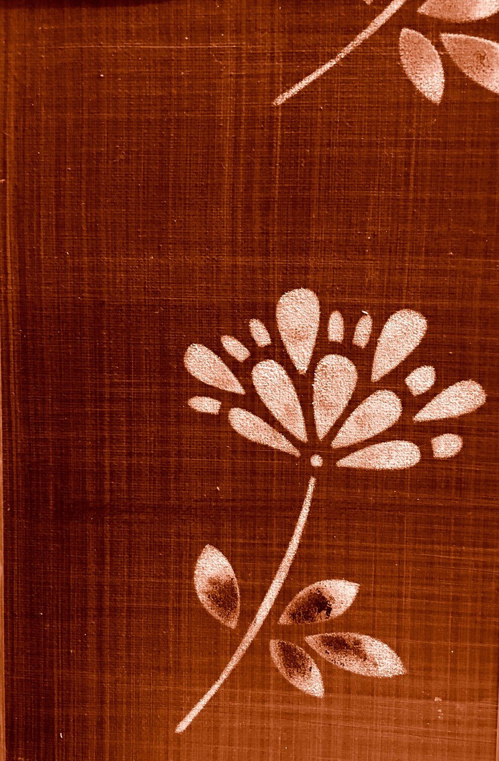 Linen & Floral Stencil, completed by Ennio Polanco