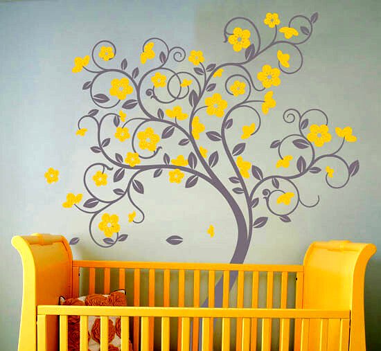 Pastel bird wall art design reference