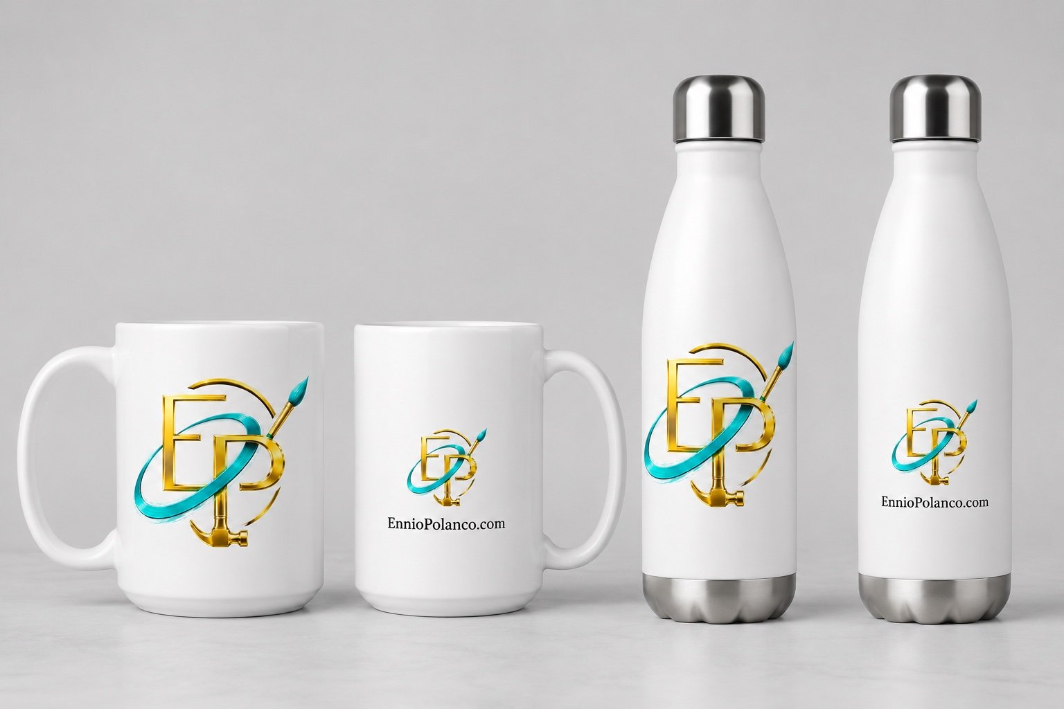 EP Drinkware product set by Ennio Polanco